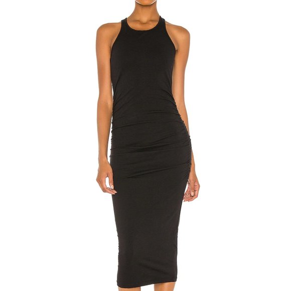 MICHAEL STARS Racerback Midi Dress in Black Size XS - Picture 1 of 5